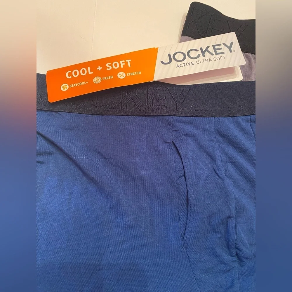 JOCKEY 2 PAIR LONG LEG BOXER BRIEFS ACTIVE ULTRA SOFT MODAL STRETCH MEDIUM 32-34